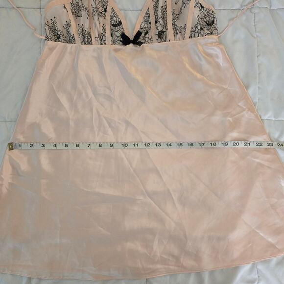 Oscar De La Renta Pink Label Delicate Touch Babydoll Slip Dress Size L Coquette - Picture 12 of 15